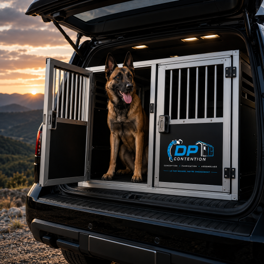 DP Contention con&ccedil;oit et fabrique votre caisse de transport canin sur mesure